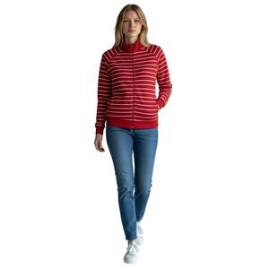 Talbots Women's Activewear Jacket in Red and White Stripes Full Zipper Size M